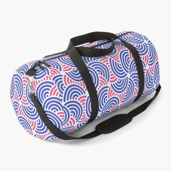 Item preview, Blue White Red Abstract Modern Contemporary Print Pattern designed and sold by VioletsnPansies.