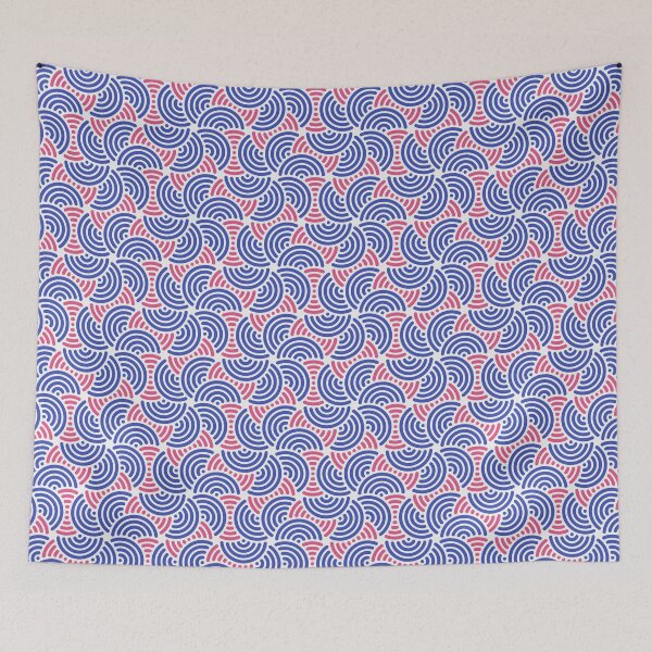 Item preview, Blue White Red Abstract Modern Contemporary Print Pattern  designed and sold by VioletsnPansies.
