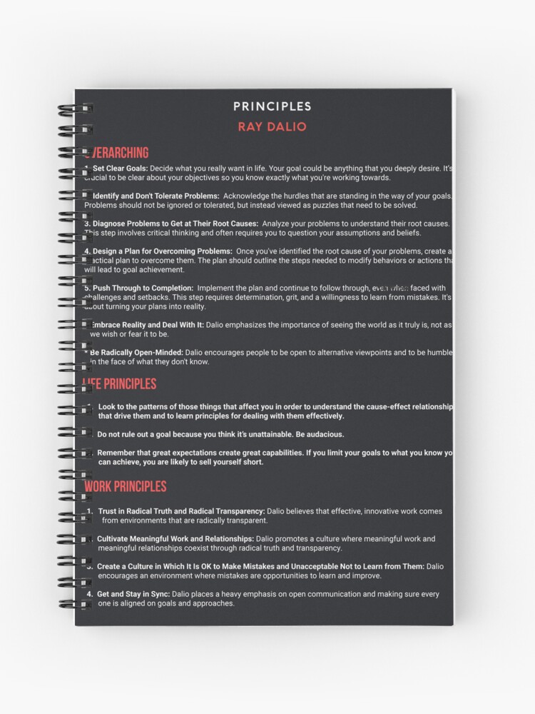 Ray Dalio Principles Poster&quot; Journal for Sale by Michael Hyzy 