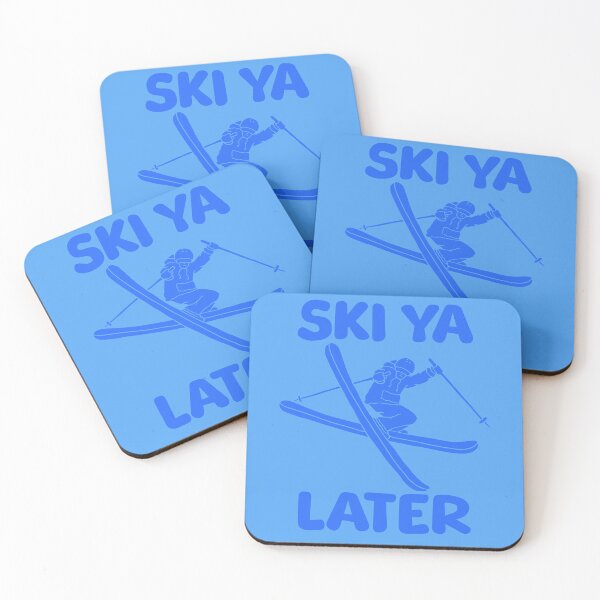 Item preview, Ski Ya Later Skiing Wordplay Pun designed and sold by TwistedRabbit12.
