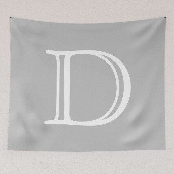 Item preview, Silver Gray Basic And Elegant Monogram D designed and sold by rewstudio.