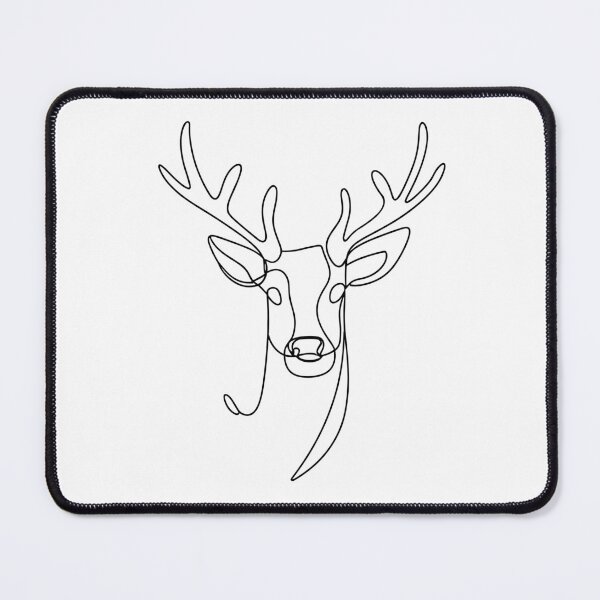 Item preview, Deer head portrait in simple line art style designed and sold by Andrey-Myagkov.
