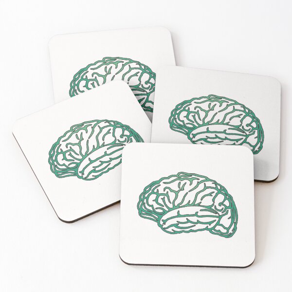 Item preview, Brain Outline - Mint, White Background designed and sold by Artsy-Chemist.
