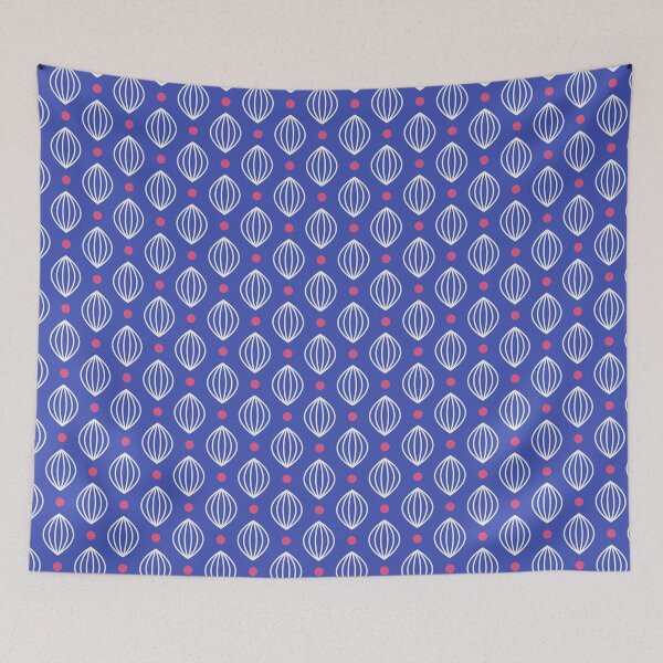 Item preview, Blue White Red Abstract Modern Contemporary Print Pattern  designed and sold by VioletsnPansies.