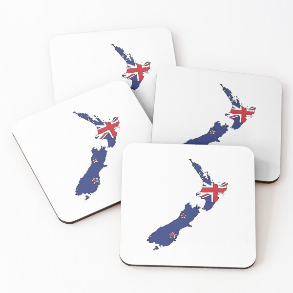Item preview, New Zealand country shape flag designed and sold by Rachael Taylor.