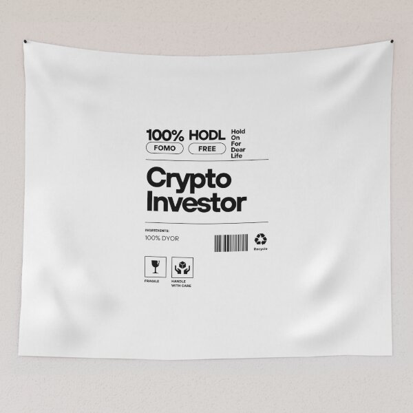 Item preview, Etiqueta criptográfica de broma divertida 100% HODL designed and sold by kylmllr101684.