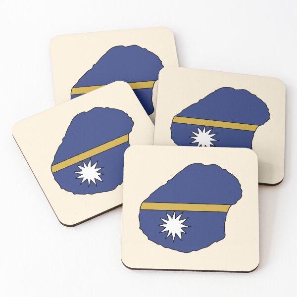 Item preview, Nauru country shape flag designed and sold by Rachael Taylor.