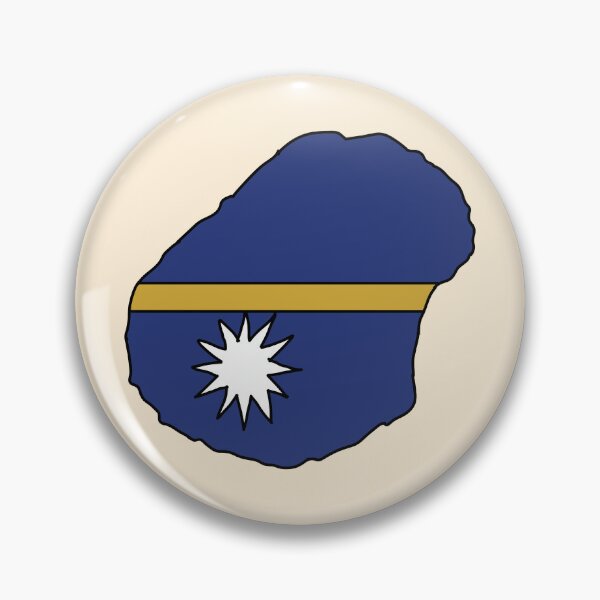 Item preview, Nauru country shape flag designed and sold by Rachael Taylor.