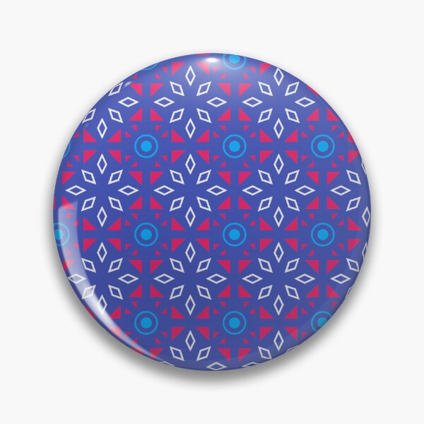 Item preview, Blue White Red Batik Modern Contemporary Print Pattern  designed and sold by VioletsnPansies.