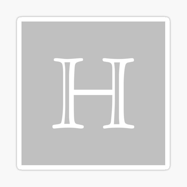 Artikel-Vorschau von Silbernes graues grundlegendes und elegantes Monogramm H., designt und verkauft von rewstudio.