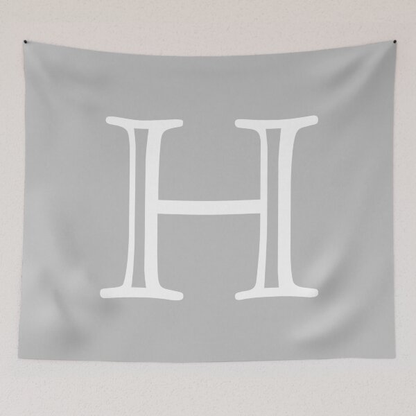 Item preview, Silver Gray Basic And Elegant Monogram H designed and sold by rewstudio.