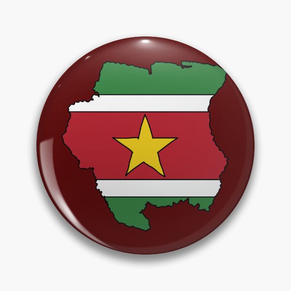 Item preview, Suriname country shape flag designed and sold by zenithcreative.
