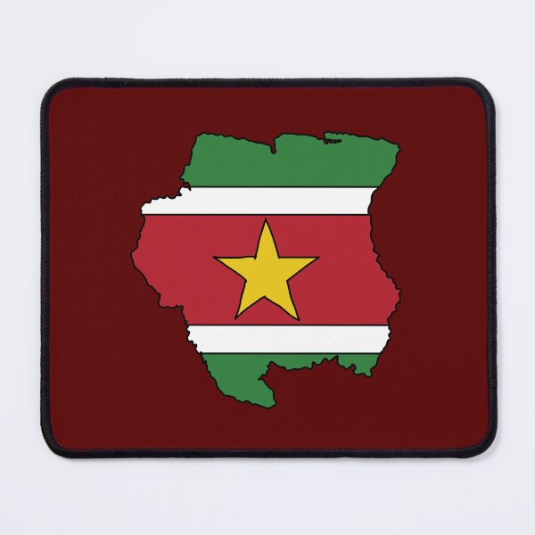 Item preview, Suriname country shape flag designed and sold by zenithcreative.