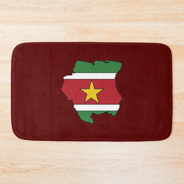Item preview, Suriname country shape flag designed and sold by Rachael Taylor.