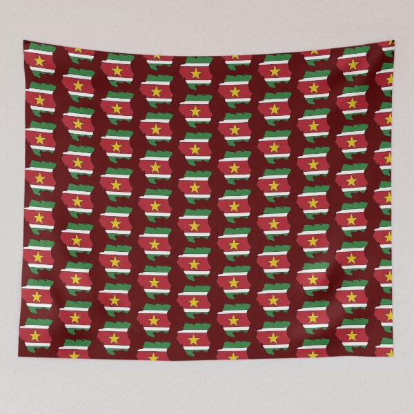 Item preview, Suriname country shape flag designed and sold by Rachael Taylor.
