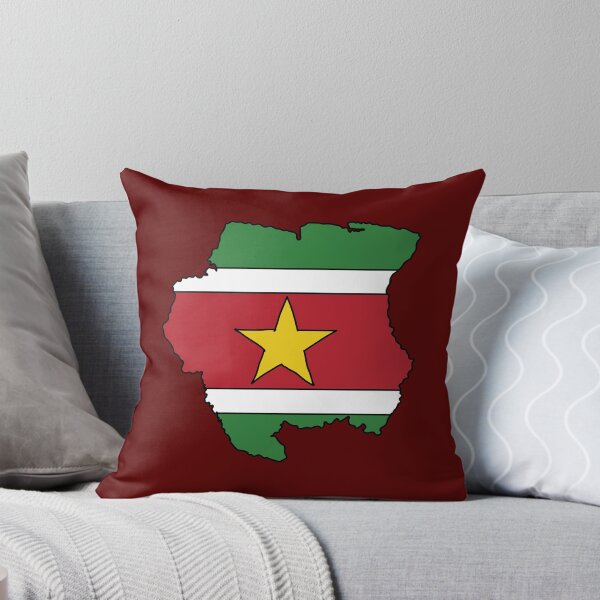 Item preview, Suriname country shape flag designed and sold by Rachael Taylor.