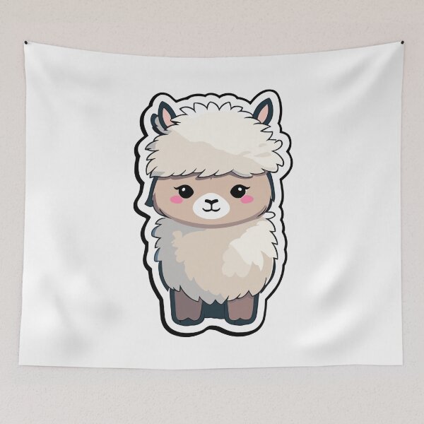 Item preview, Cute and Fluffy Alpaca | Simple Gift with a Small Alpaca designed and sold by PakoArtStudio.
