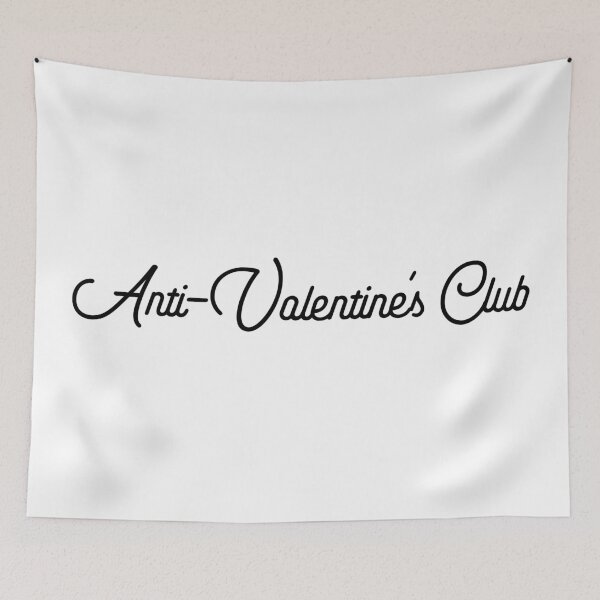Item preview, Anti-Valentine's Club - Funny Valentine's Day, Anti-Love Humor (Black Design) designed and sold by Spiprinto.