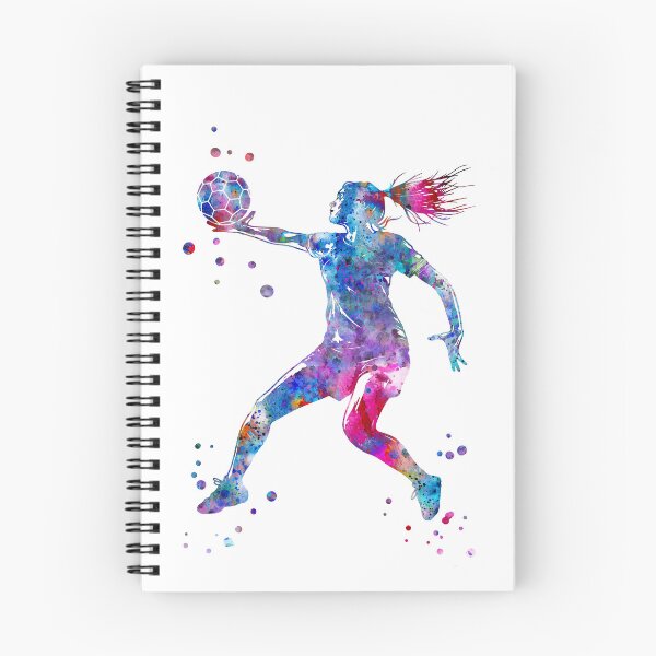 Item preview, A Handball Player Girl Hits The Ball designed and sold by Rosaliartbook.
