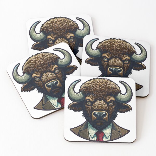 Item preview, Sex Education: Headmaster's Totem - Bison in Suit Authority Symbol designed and sold by #Adulting Central.