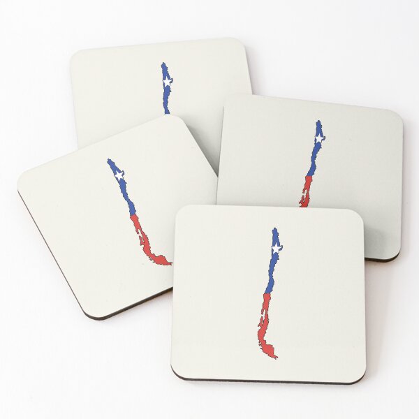 Item preview, Chile country shape flag designed and sold by Rachael Taylor.