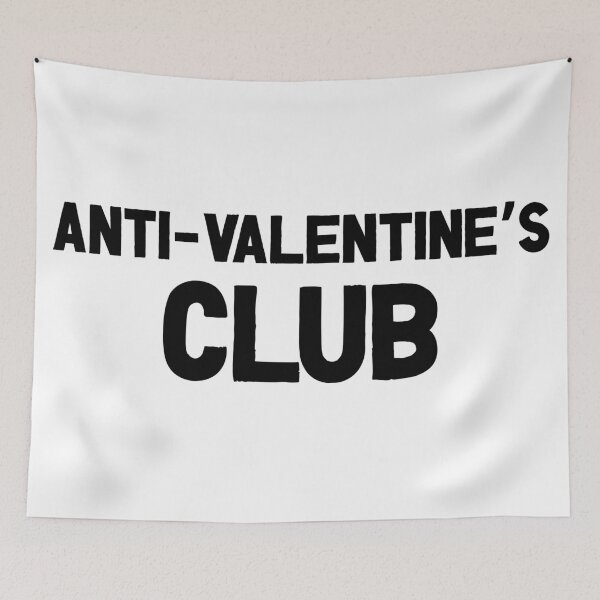 Item preview, Anti-Valentine's Club - Funny Valentine's Day, Anti-Love Humor (Black Design) 2 designed and sold by Spiprinto.