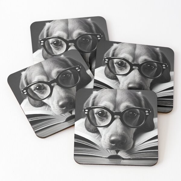 Item preview, Cute Beagle Dog with Glasses | Joyful Dog designed and sold by GemaDesings.