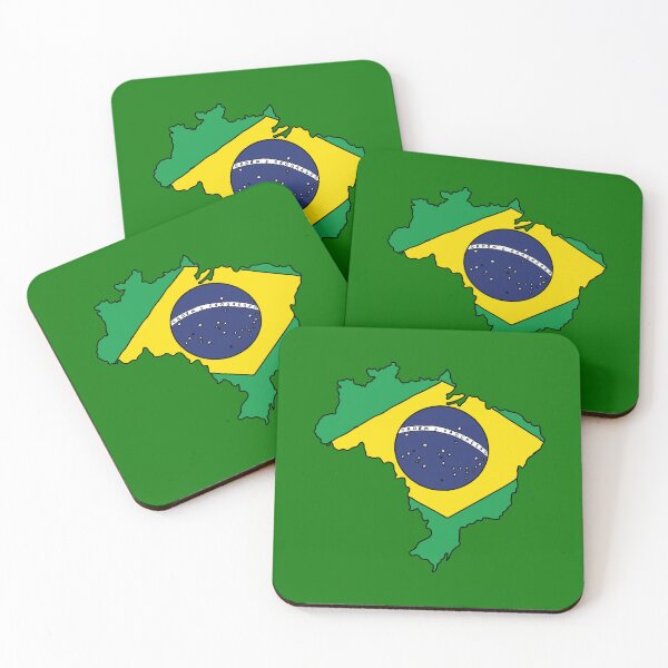 Item preview, Brazil country shape flag designed and sold by Rachael Taylor.