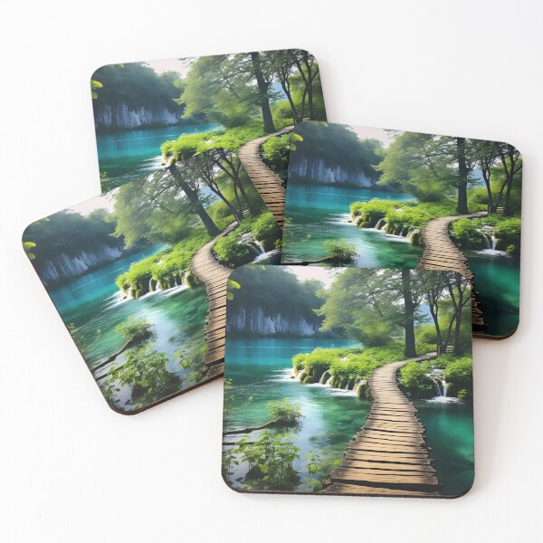 Item preview, A wooden bridge over a body of water designed and sold by johndesign88.