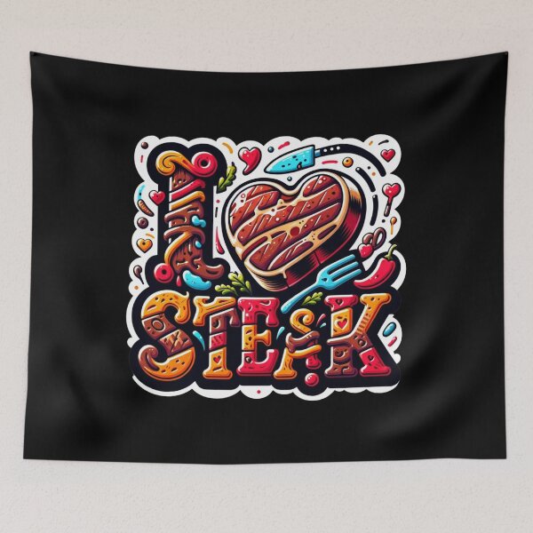 Item preview, I LOVE STEAK  designed and sold by ArtFeverShop.
