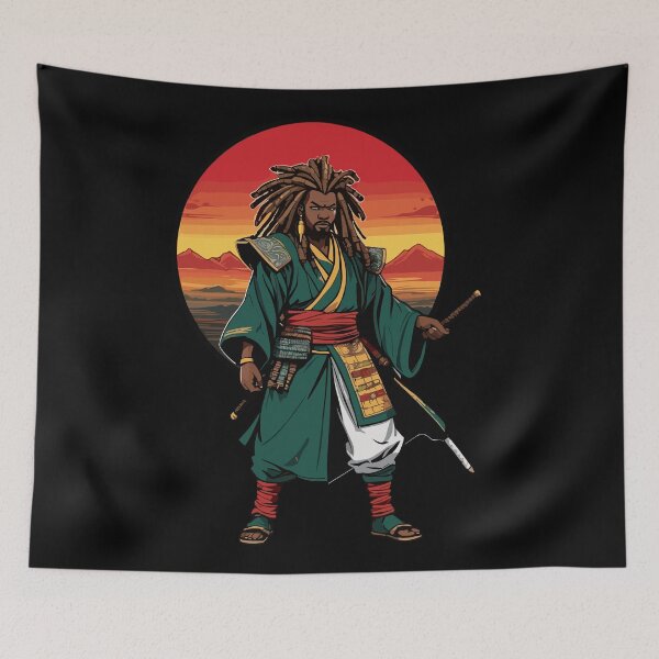 Item preview, Yasuke: African Samurai Sunset  designed and sold by reggaeartgifts.