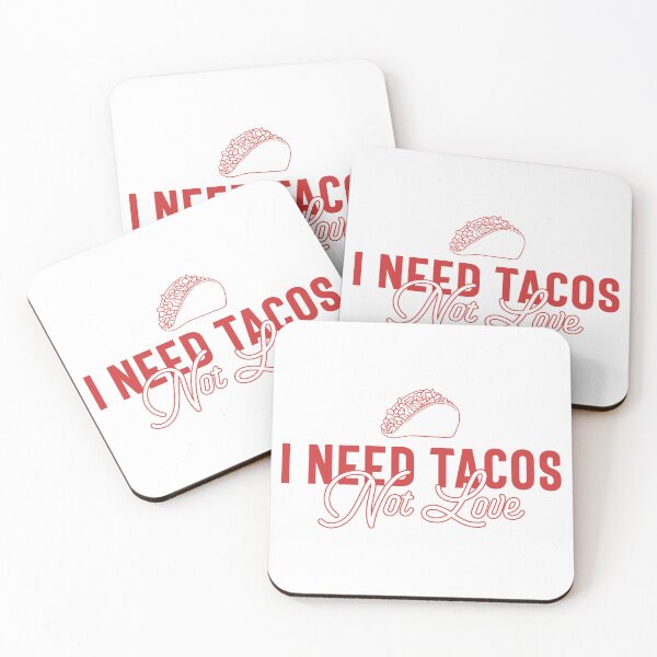 Item preview, I Need Tacos, Not Love - Funny Valentine's Day Tacos and Anti-Valentine's Humor (Red Design) designed and sold by Spiprinto.