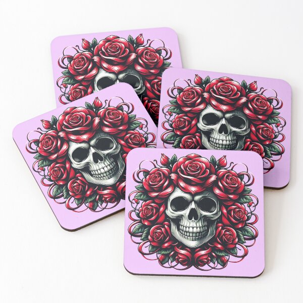 Item preview, Eternal Skull with Red Roses designed and sold by RPN-Store.