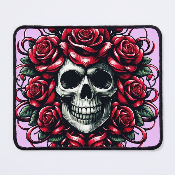 Item preview, Eternal Skull with Red Roses designed and sold by RPN-Store.