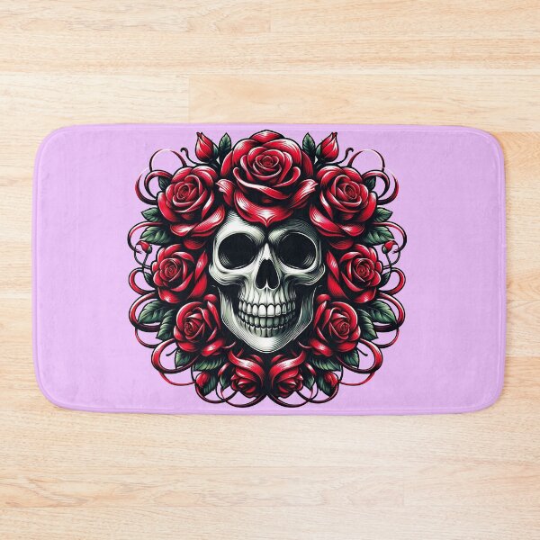 Item preview, Eternal Skull with Red Roses designed and sold by RPN-Store.