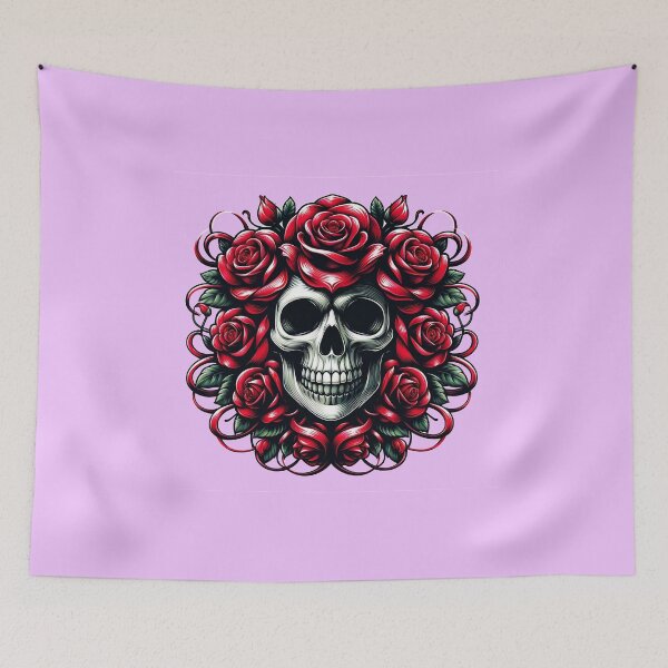 Item preview, Eternal Skull with Red Roses designed and sold by RPN-Store.
