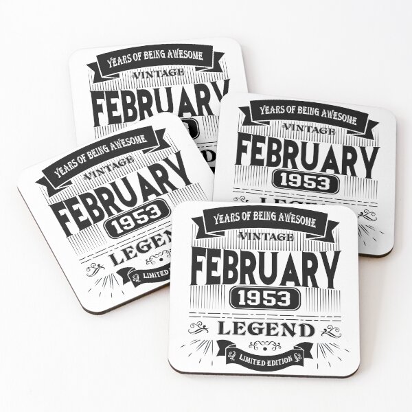 Item preview, Legend Were Born in February 1953 Limited Edition, Birthday Gift, Perfectly Aged years of Being Awesome Vintage 71th Birthday designed and sold by DjenShop.