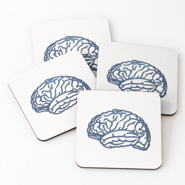 Item preview, Brain Outline - Blue, White Background designed and sold by Artsy-Chemist.