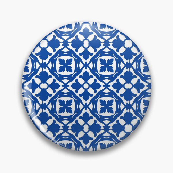 Item preview, Fancy Blue and White Art Deco Pattern designed and sold by Tinosheart.