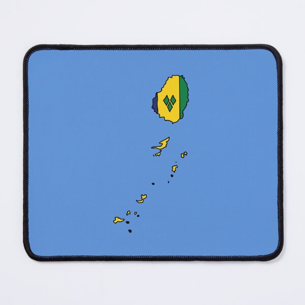 Item preview, St. Vincent & Grenadines country shape flag designed and sold by Rachael Taylor.