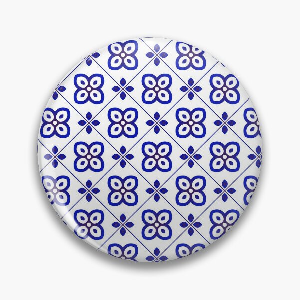 Item preview, Second Fancy Blue and White Art Deco Pattern designed and sold by Tinosheart.