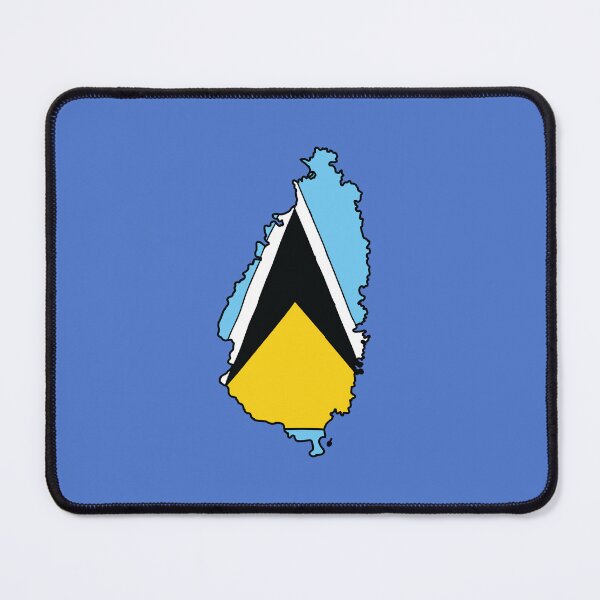 Item preview, Saint Lucia country shape flag designed and sold by Rachael Taylor.