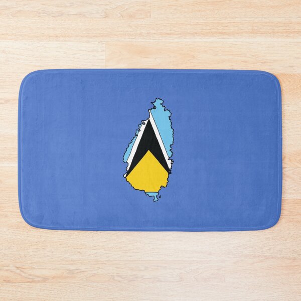 Item preview, Saint Lucia country shape flag designed and sold by Rachael Taylor.