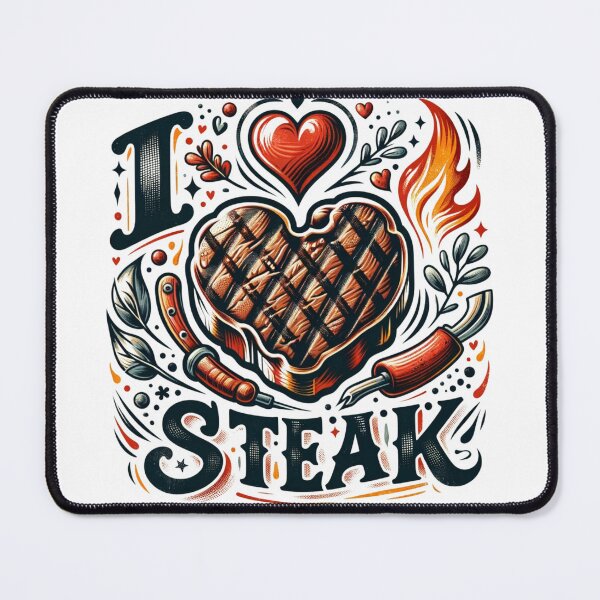 Item preview, I LOVE STEAK designed and sold by ArtFeverShop.