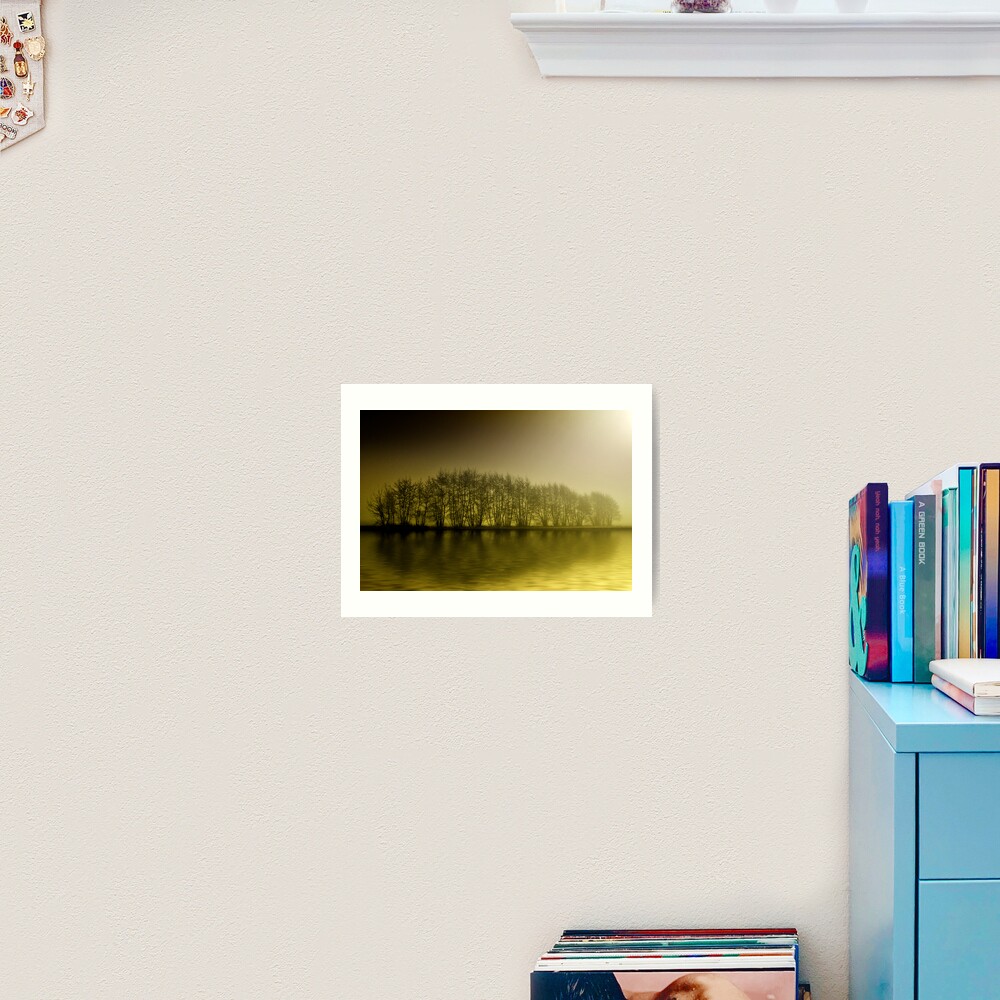 misty yellow Art Print