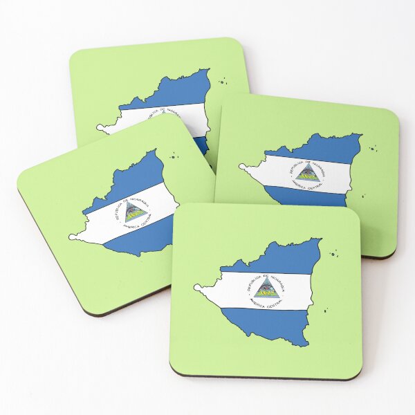 Item preview, Nicaragua country shape flag designed and sold by Rachael Taylor.