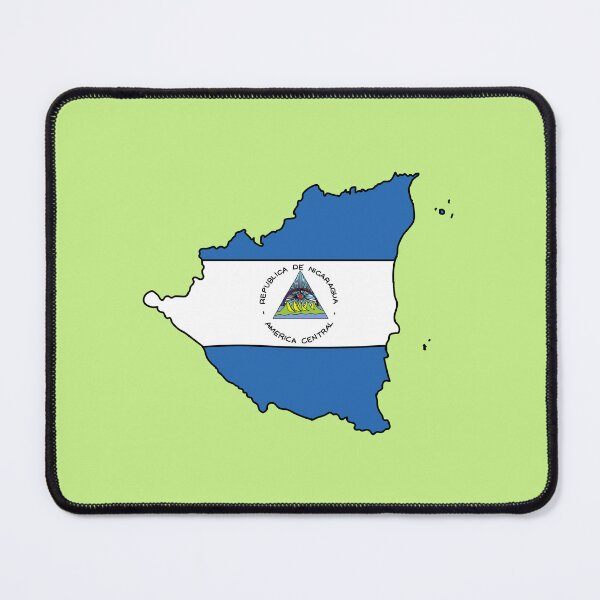 Item preview, Nicaragua country shape flag designed and sold by Rachael Taylor.