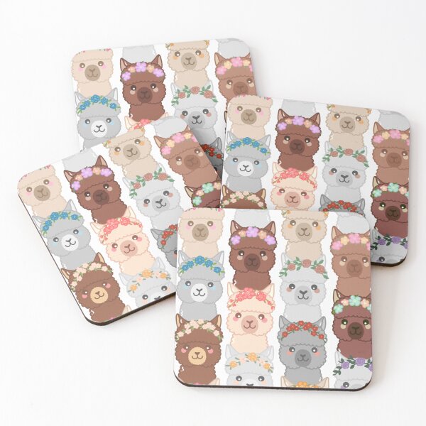 Item preview, cute floral alpaca colourful  designed and sold by loravaria.