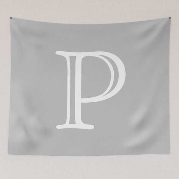 Item preview, Silver Gray Basic And Elegant Monogram P designed and sold by rewstudio.