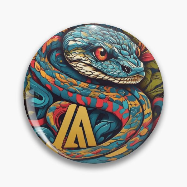 Item preview, Design with a snake. Use the design style of RVCA clothing brand designed and sold by Bitty777.